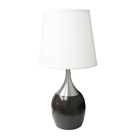 CLING 24 in. H Espresso-Silver Touch-On Table Lamp CL422324